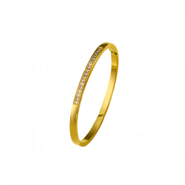 Simple Style Solid Color 304 Stainless Steel Wholesale Bangle