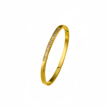 Simple Style Solid Color 304 Stainless Steel Wholesale Bangle