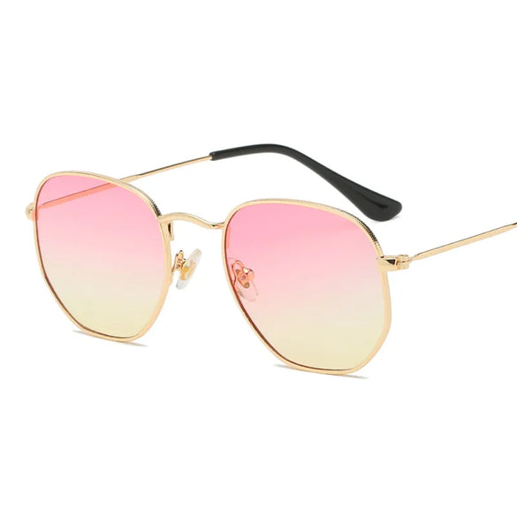 Simple Style Solid Color Ac Polygon Full Frame Sunglasses