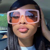 Simple Style Solid Color Ac Square Full Frame Women'S Sunglasses