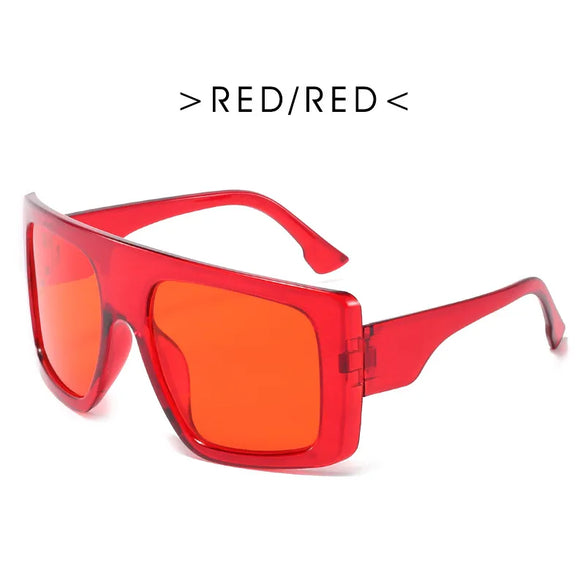 Simple Style Solid Color Ac Square Full Frame Women'S Sunglasses