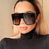 Simple Style Solid Color Ac Square Full Frame Women'S Sunglasses