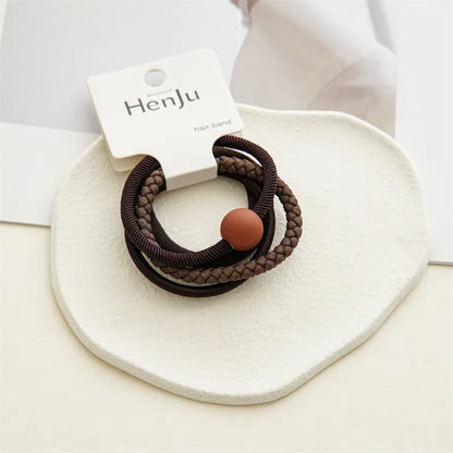 Simple Style Solid Color Acrylic Hair Tie 1 Set