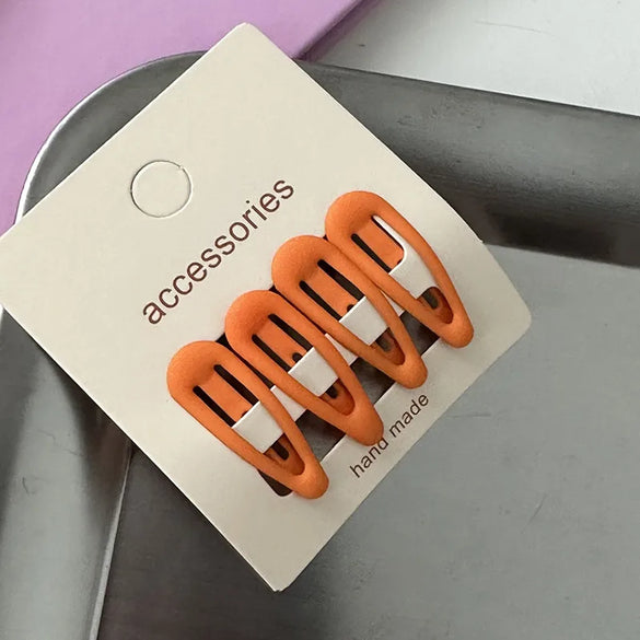 Simple Style Solid Color Alloy Hollow Out Hair Clip