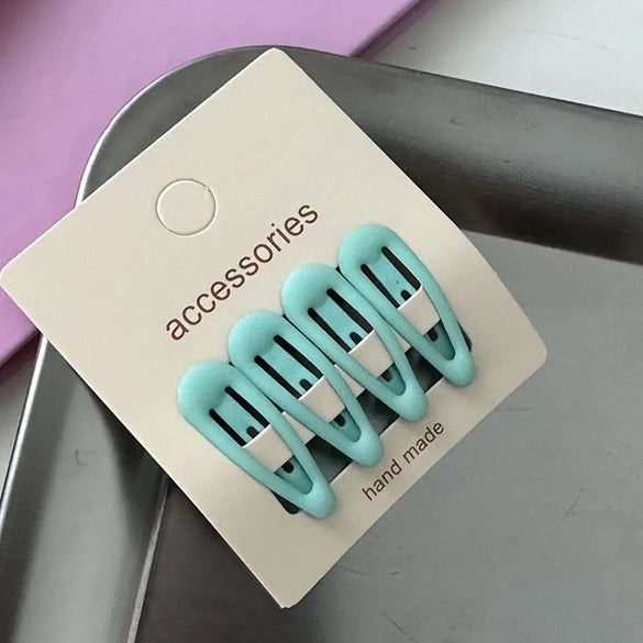 Simple Style Solid Color Alloy Hollow Out Hair Clip