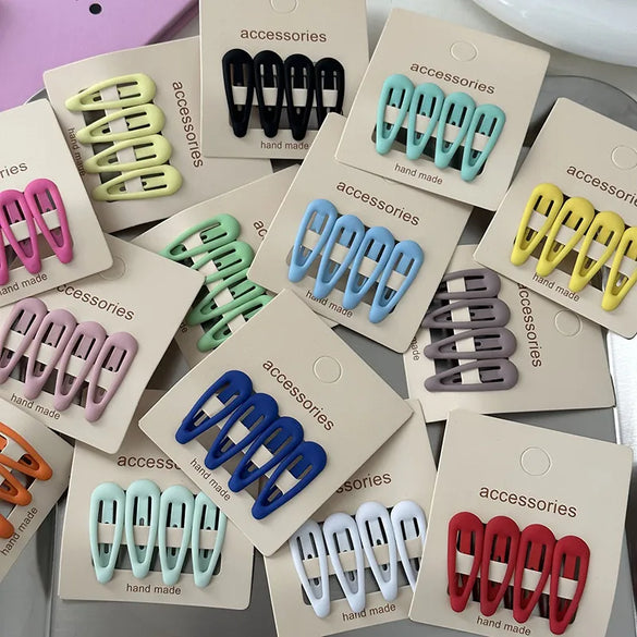 Simple Style Solid Color Alloy Hollow Out Hair Clip