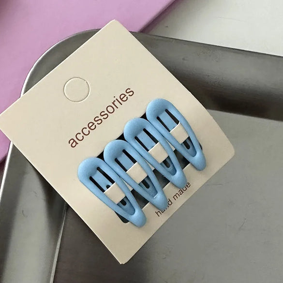 Simple Style Solid Color Alloy Hollow Out Hair Clip