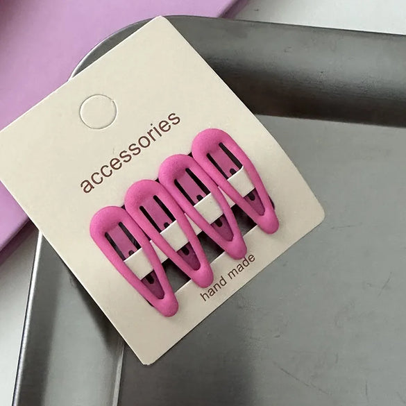 Simple Style Solid Color Alloy Hollow Out Hair Clip