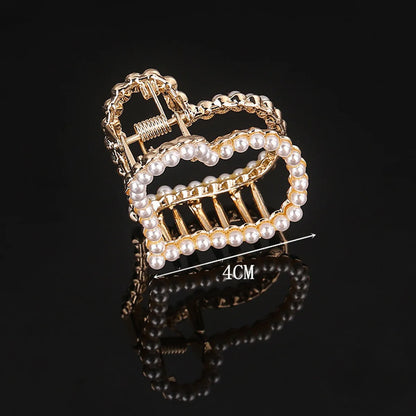 Simple Style Solid Color Alloy Inlay Rhinestones Hair Claws 1 Piece