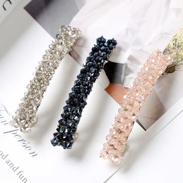 Simple Style Solid Color Alloy Inlay Rhinestones Hair Clip 1 Piece