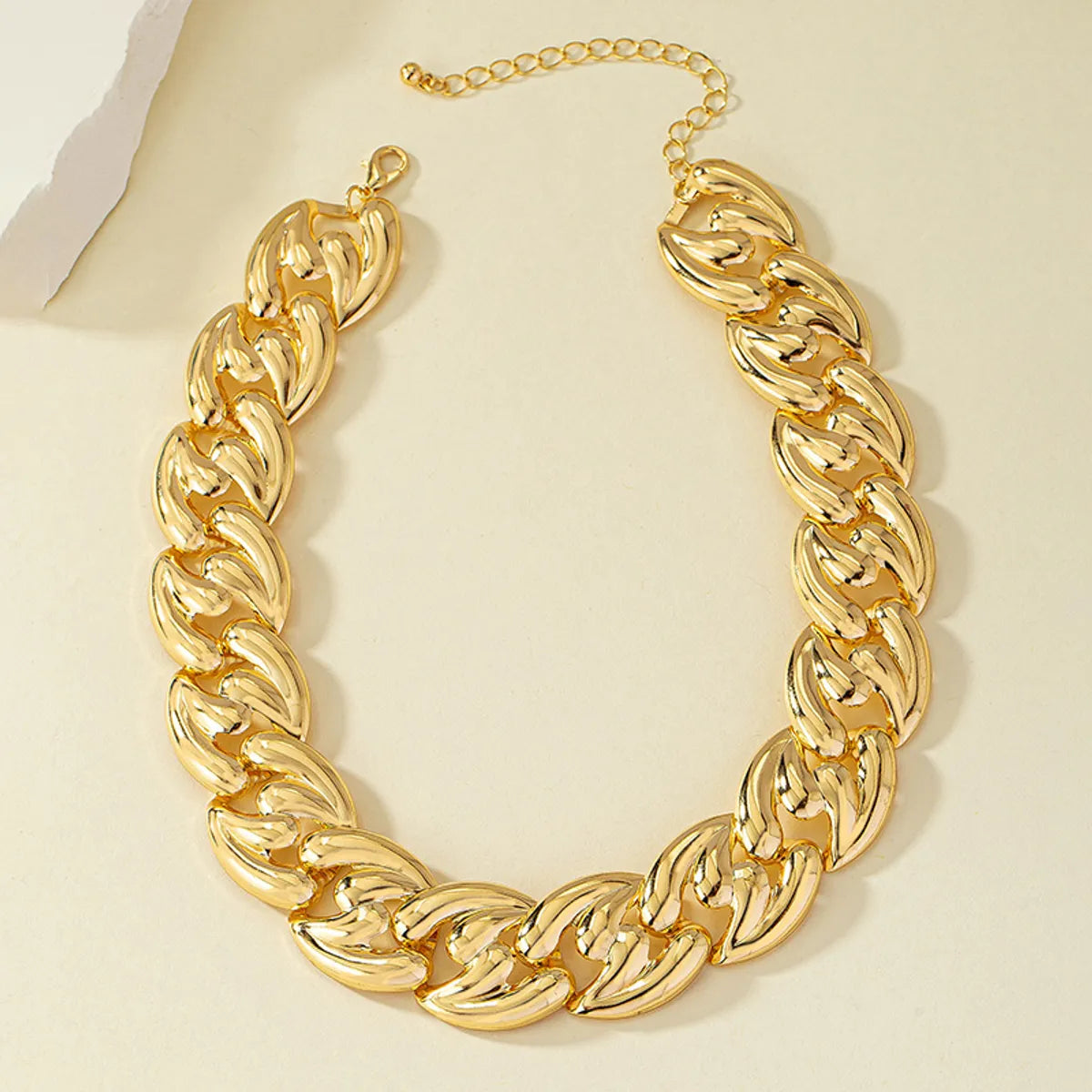 Simple Style Solid Color Alloy Plating 14k Gold Plated Women'S Choker