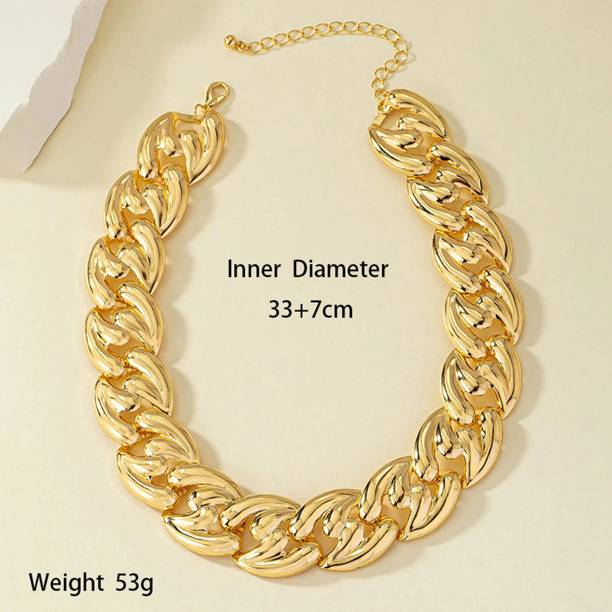 Simple Style Solid Color Alloy Plating 14k Gold Plated Women'S Choker