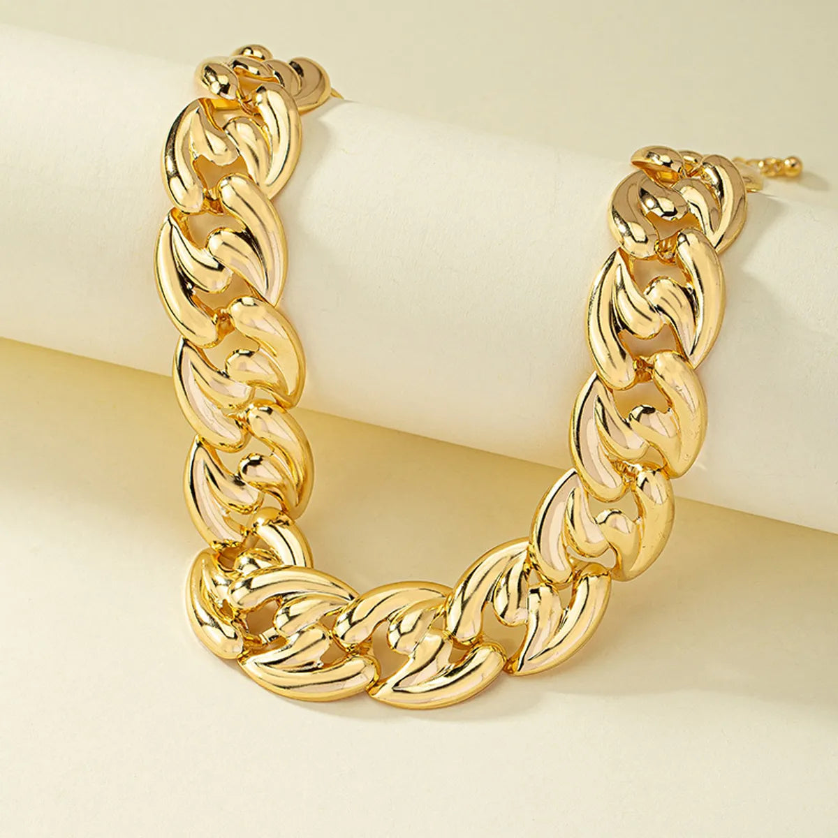 Simple Style Solid Color Alloy Plating 14k Gold Plated Women'S Choker