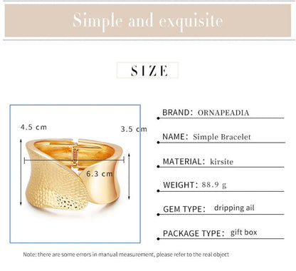 Simple Style Solid Color Alloy Plating Gold Plated Women's Bangle