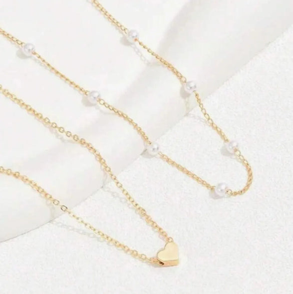 Simple Style Solid Color Alloy Wholesale Layered Necklaces