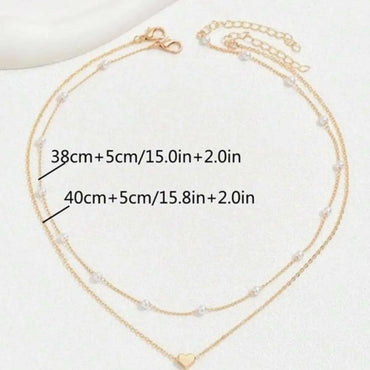 Simple Style Solid Color Alloy Wholesale Layered Necklaces