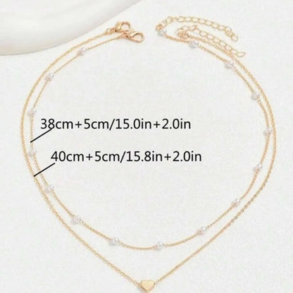 Simple Style Solid Color Alloy Wholesale Layered Necklaces