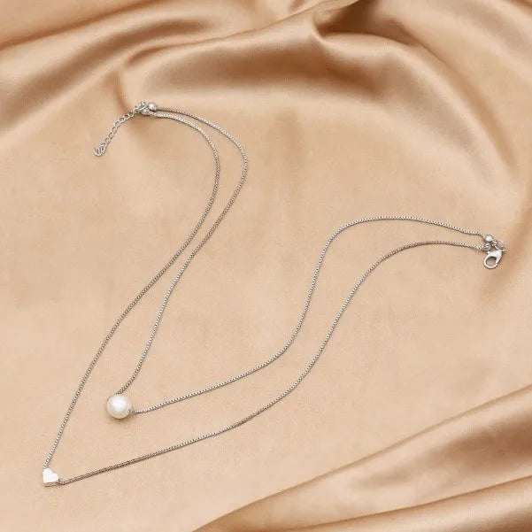 Simple Style Solid Color Alloy Wholesale Layered Necklaces