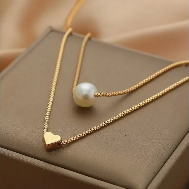 Simple Style Solid Color Alloy Wholesale Layered Necklaces