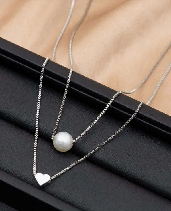 Simple Style Solid Color Alloy Wholesale Layered Necklaces