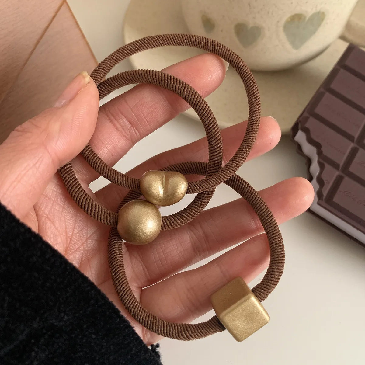 Simple Style Solid Color Arylic Hair Tie