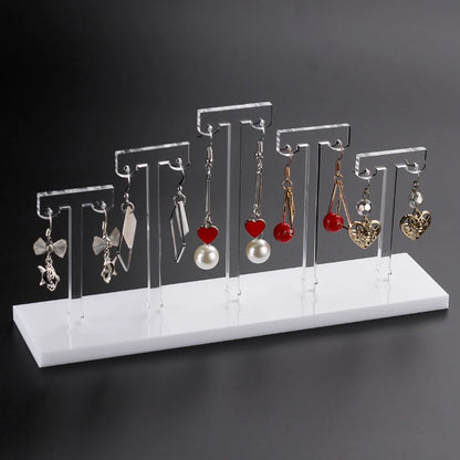 Simple Style Solid Color Arylic Jewelry Rack