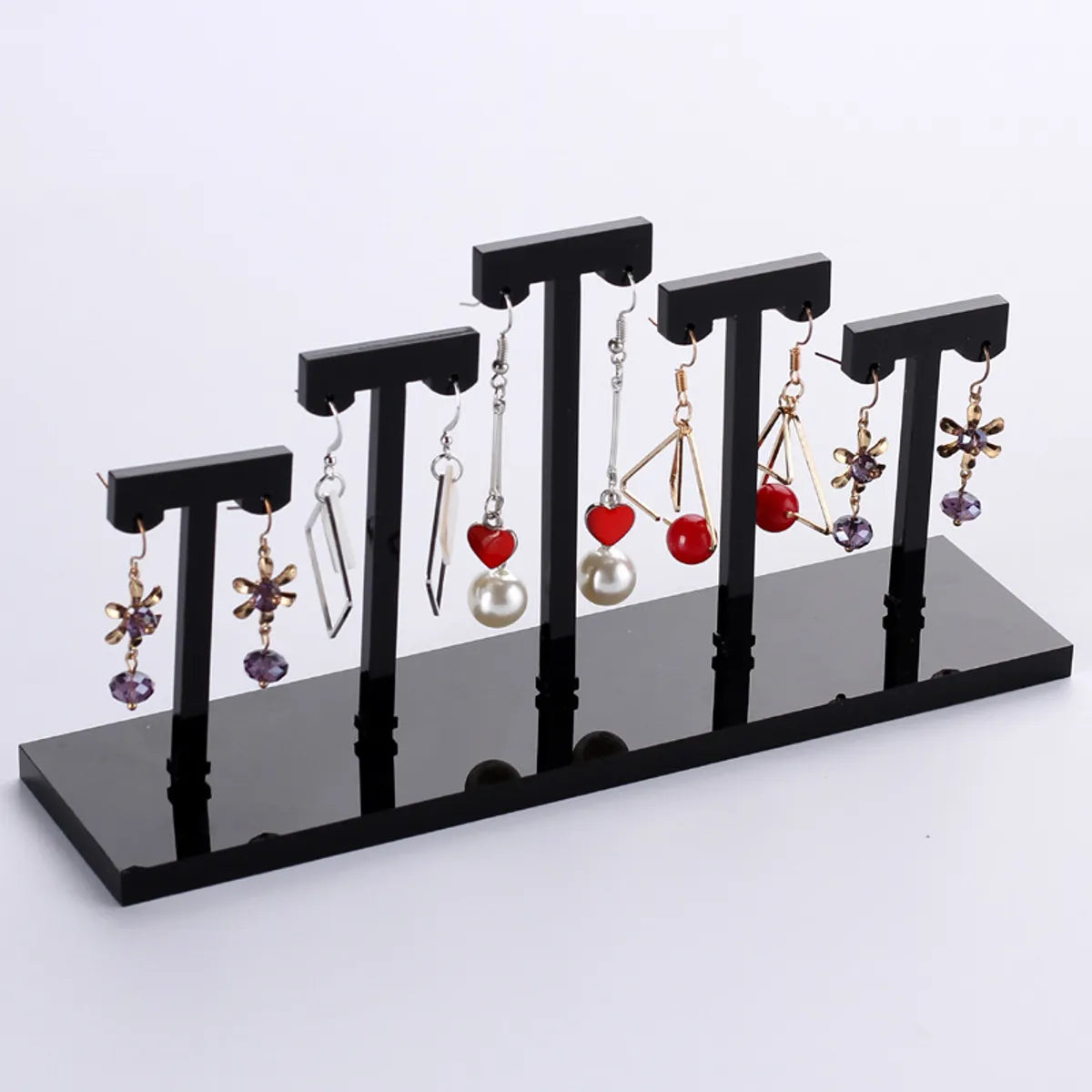 Simple Style Solid Color Arylic Jewelry Rack