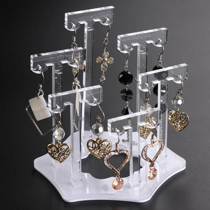 Simple Style Solid Color Arylic Jewelry Rack