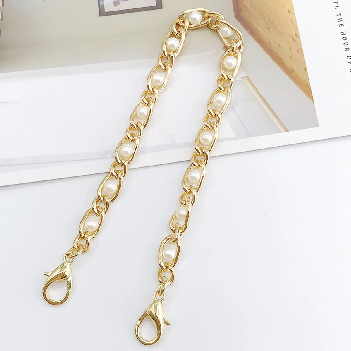 Simple Style Solid Color Beaded Beaded Chain Mobile Phone Chain