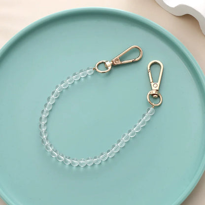 Simple Style Solid Color Beaded Beaded Chain Mobile Phone Chain