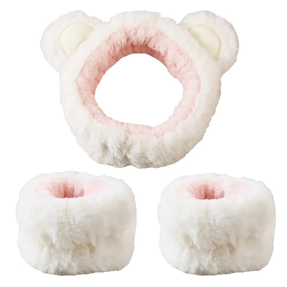 Simple Style Solid Color Bow Knot Cloth Plush Hair Band Wrist