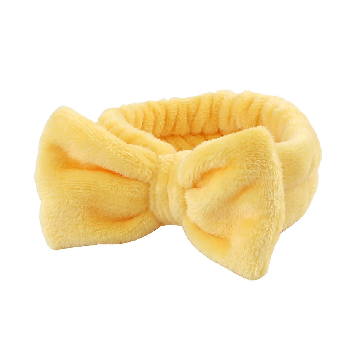 Simple Style Solid Color Bow Knot Cloth Plush Hair Band Wrist