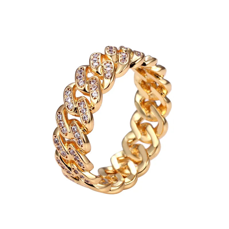 Simple Style Solid Color Brass Gold Plated Silver Plated Zircon Rings In Bulk