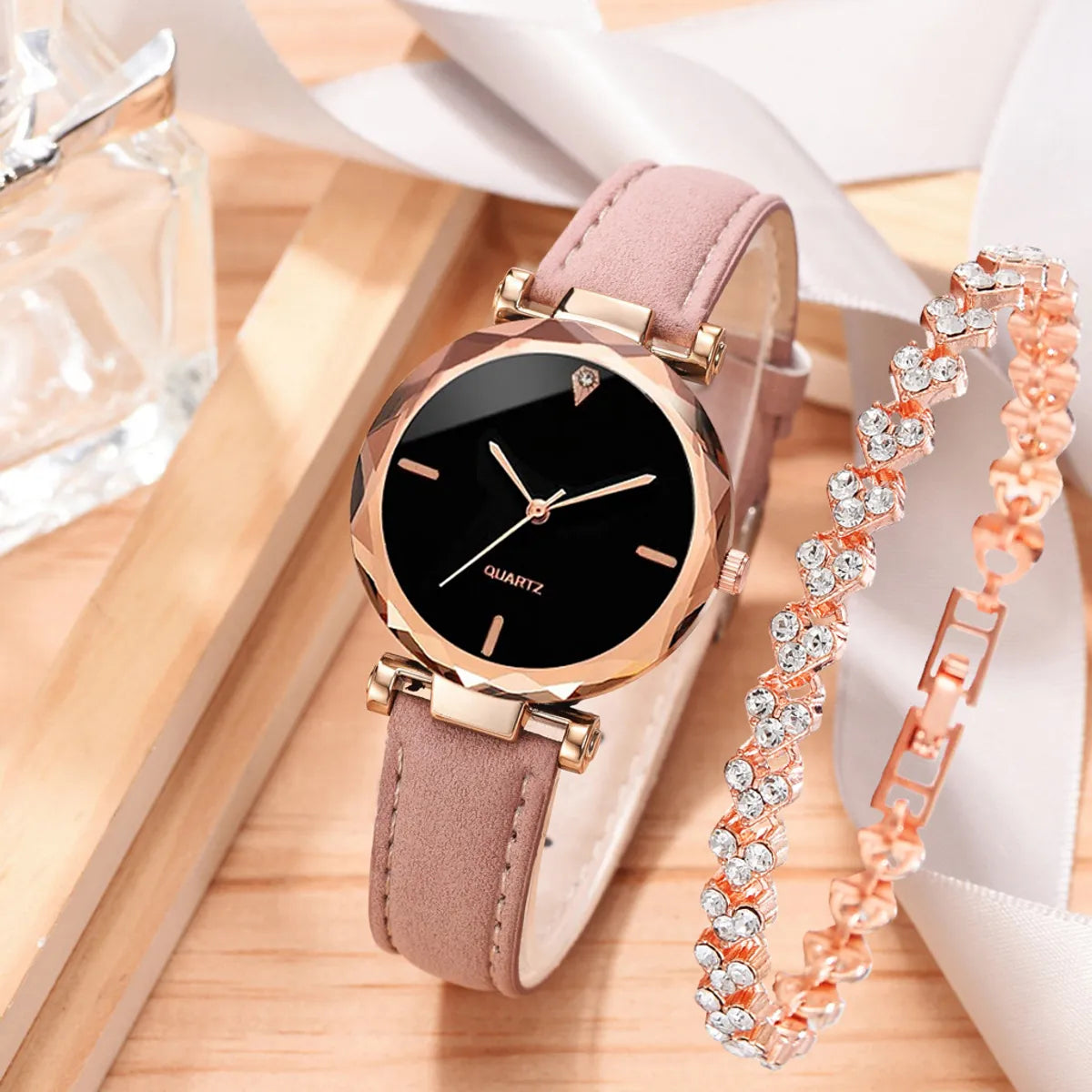 Simple Style Solid Color Buckle Quartz Women'S Watches