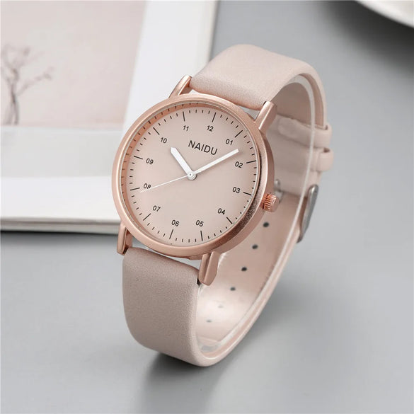 Simple Style Solid Color Buckle Quartz Women'S Watches