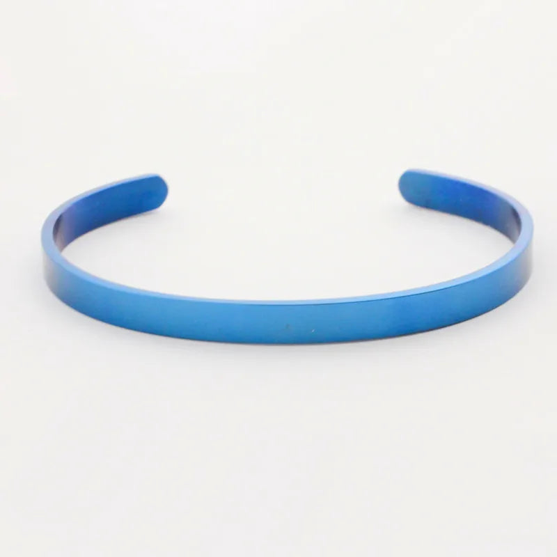 Simple Style Solid Color C Shape Stainless Steel Titanium Steel Bangle In Bulk