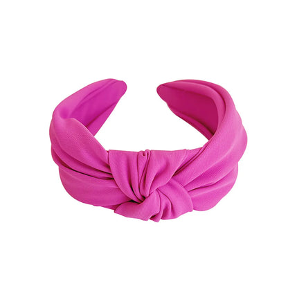 Women'S Simple Style Solid Color Cloth Braid Hair Band