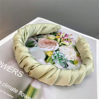 Simple Style Solid Color Cloth Gauze Hair Band 1 Piece