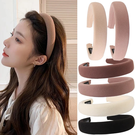 Simple Style Solid Color Cloth Hair Band 1 Piece