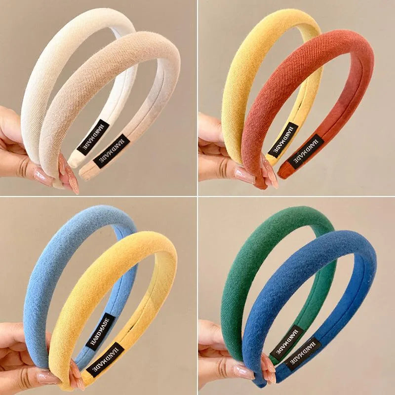 Simple Style Solid Color Cloth Hair Band