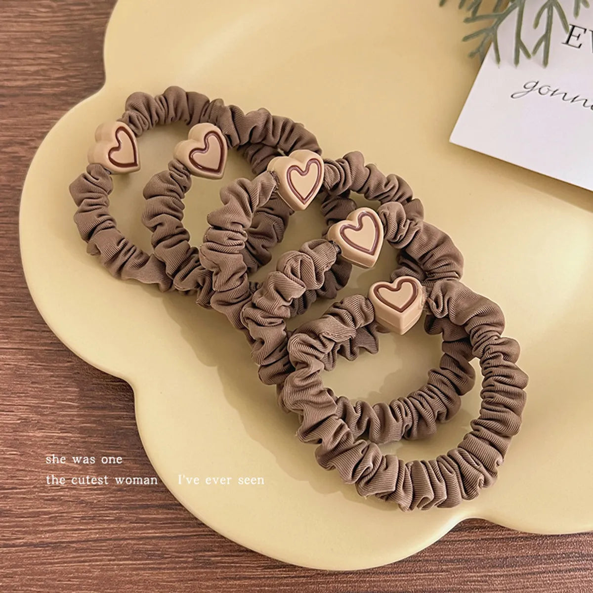 Simple Style Solid Color Cloth Hair Tie 1 Set