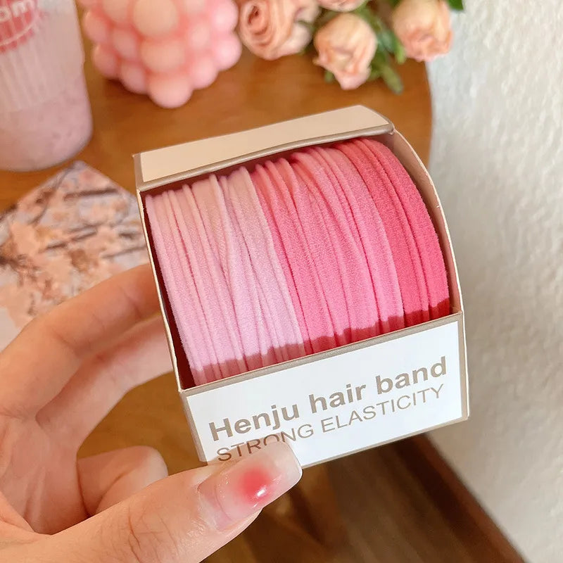 Simple Style Solid Color Cloth Hair Tie 1 Set