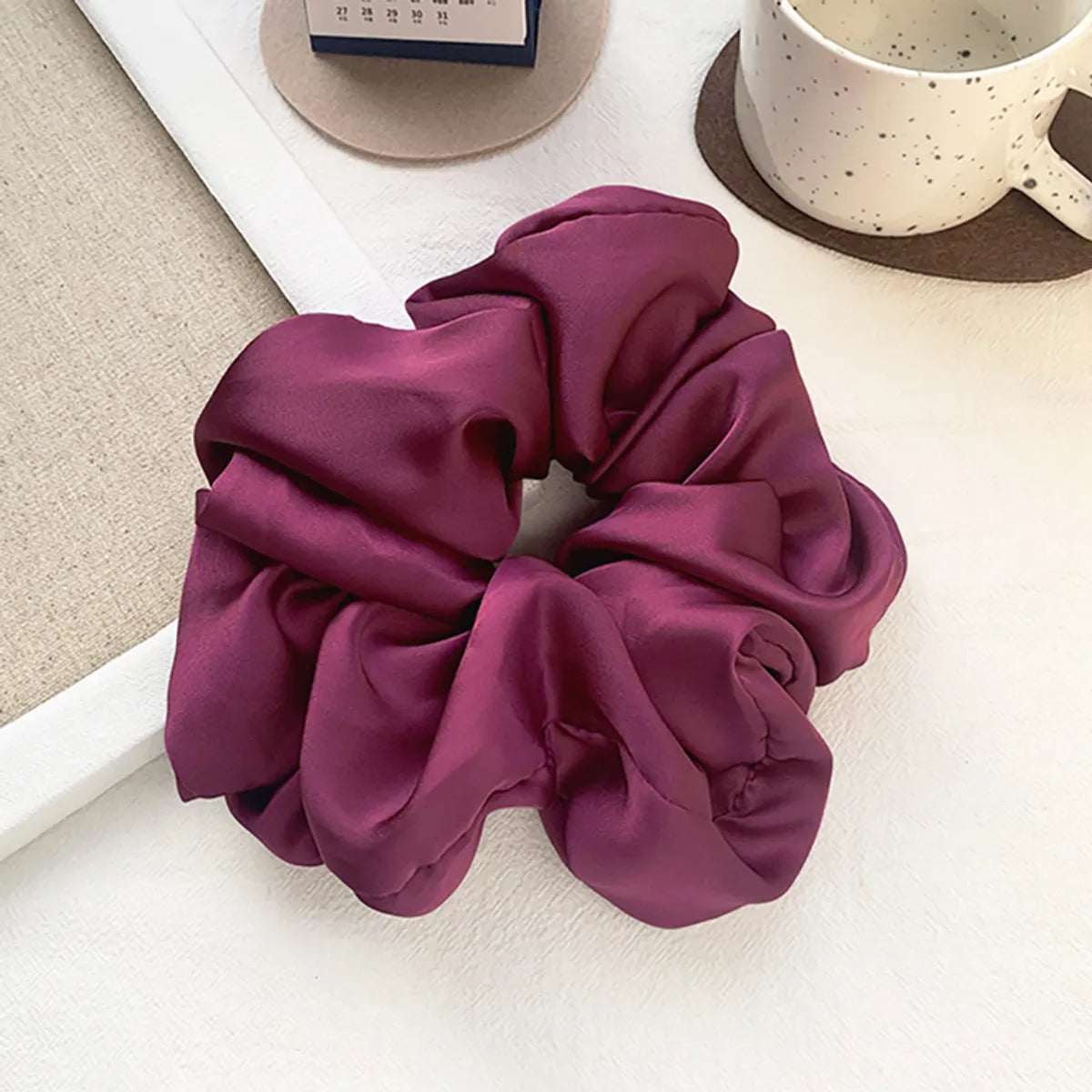 Women'S Simple Style Solid Color Cloth Hair Tie