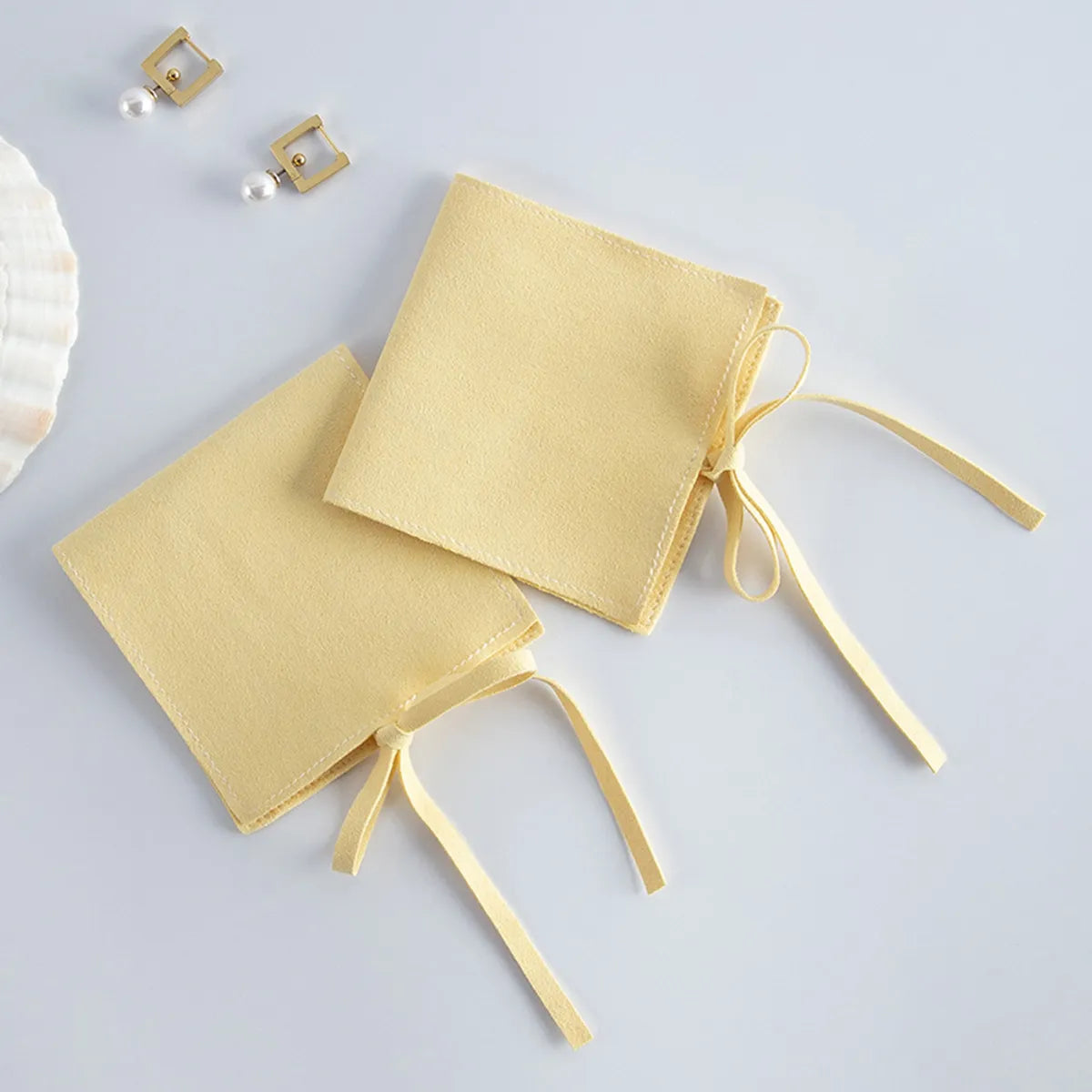 Simple Style Solid Color Cloth Jewelry Packaging Bags