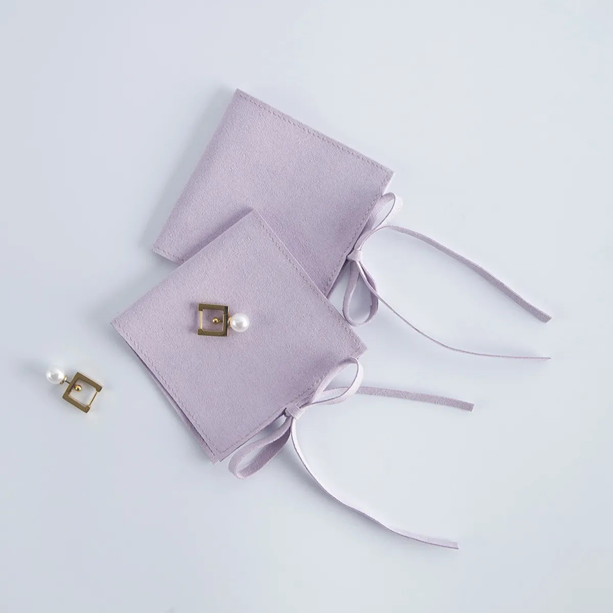 Simple Style Solid Color Cloth Jewelry Packaging Bags