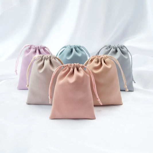 Simple Style Solid Color Cloth Jewelry Packaging Bags