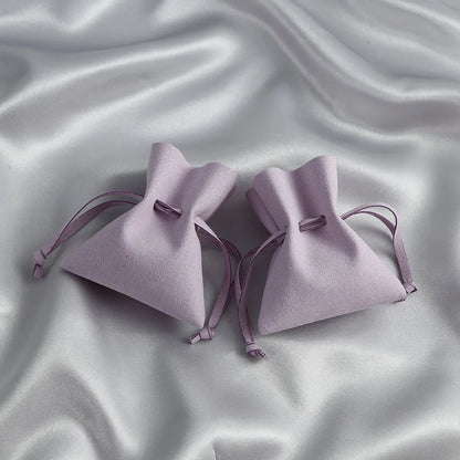 Simple Style Solid Color Cloth Jewelry Packaging Bags