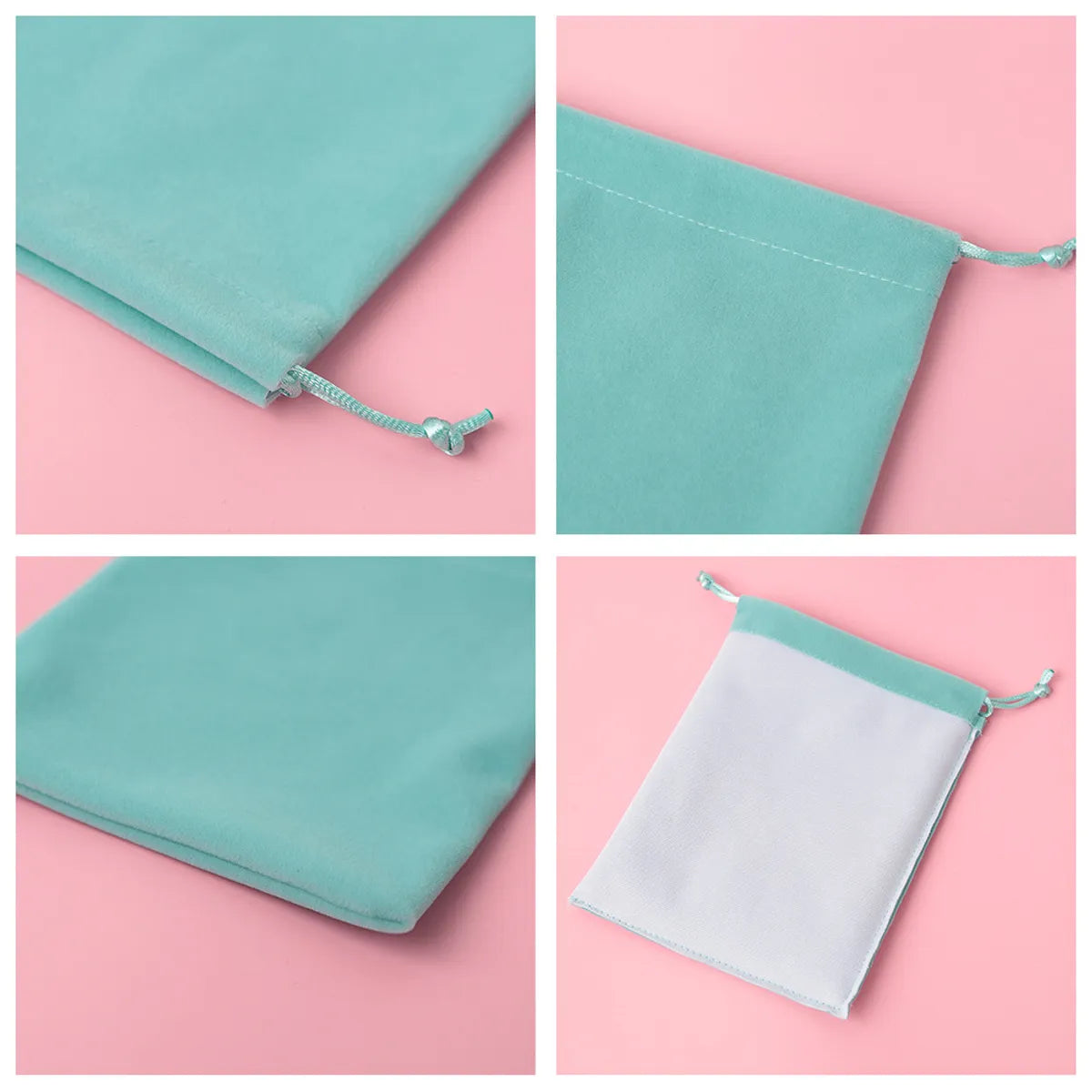 Simple Style Solid Color Cloth Drawstring Jewelry Packaging Bags