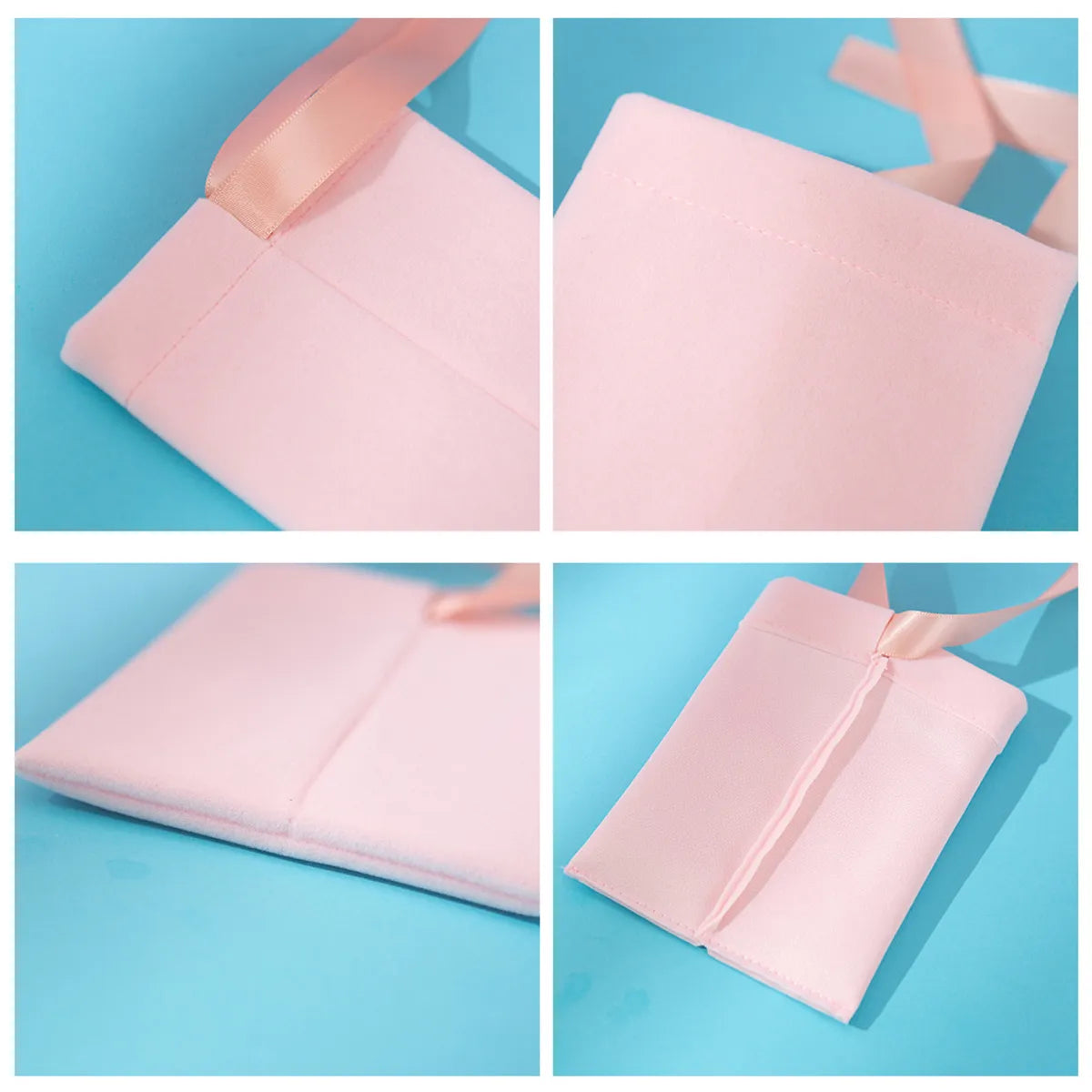 Simple Style Solid Color Cloth Drawstring Jewelry Packaging Bags 1 Piece