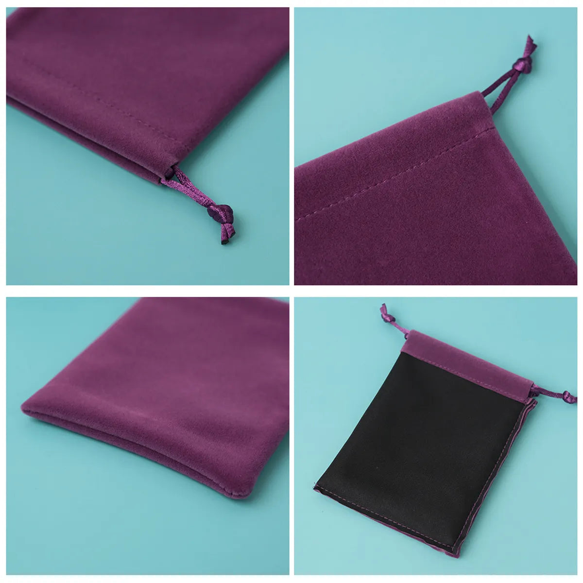 Simple Style Solid Color Cloth Drawstring Jewelry Packaging Bags